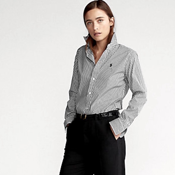 SOLD!!Ralph Lauren Classic Fit Black/White Shirt - Picture 3 of 8